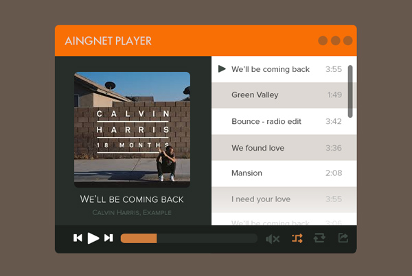 简单播放器UI界面